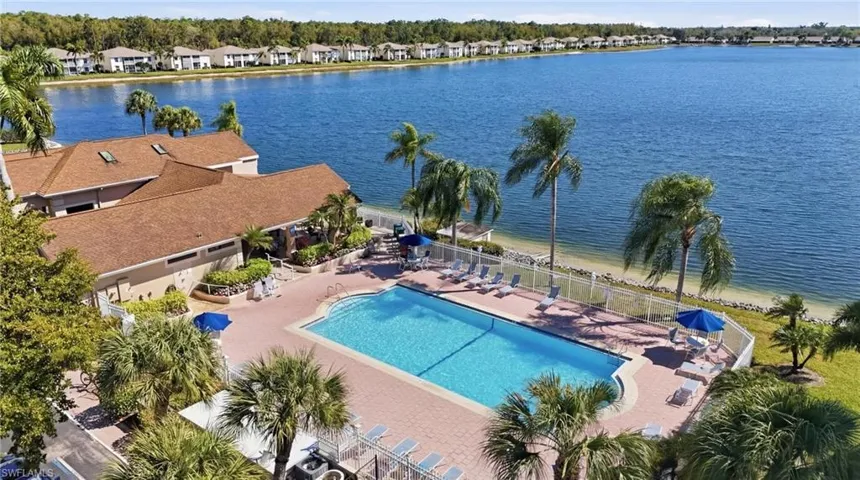Community pool along the lake