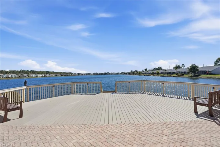 Community boardwalk along the lake