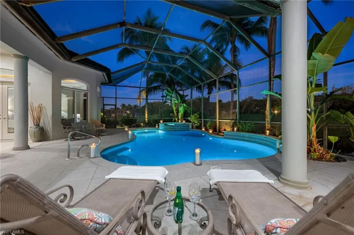 What a lovely way to end your day...sitting on a chaise lounge and sipping a refreshing beverage!