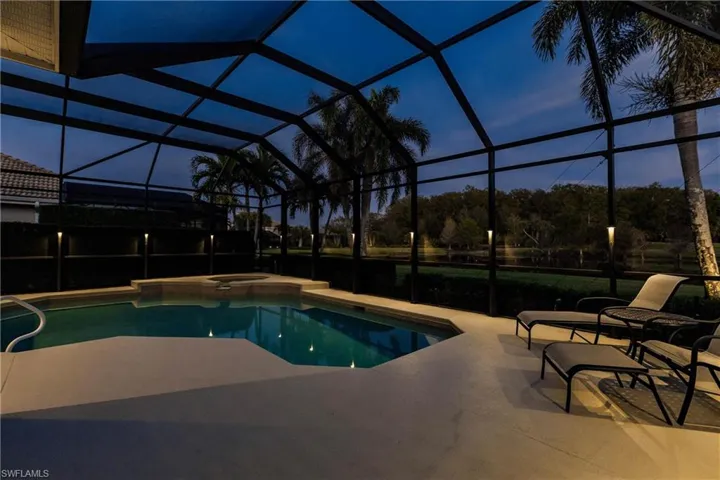 Pool at dusk