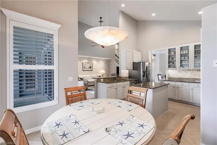 Dining area and kitchen