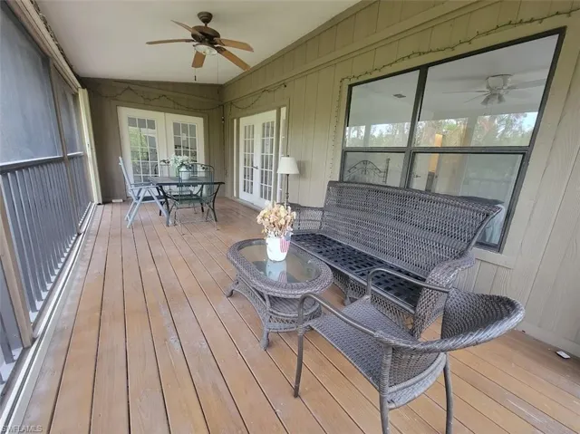 Screen Lanai Facing French Doors to Primary Bedroom - View #3