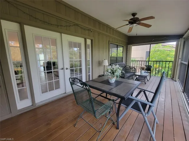 Screened Lanai Facing French Doors to Family Room - View #2