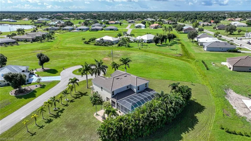 Aerial view looking south