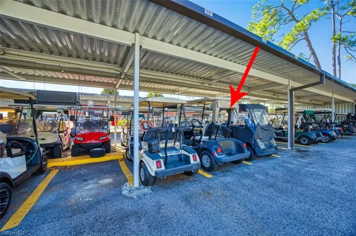 View of golf cart parking