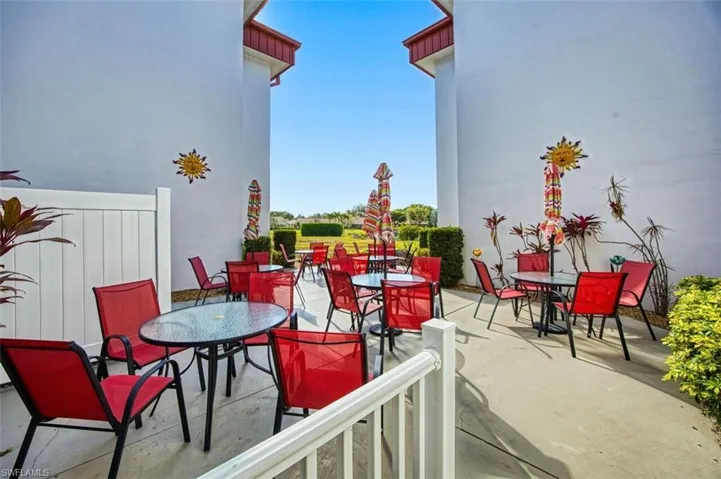View of patio featuring outdoor dining space