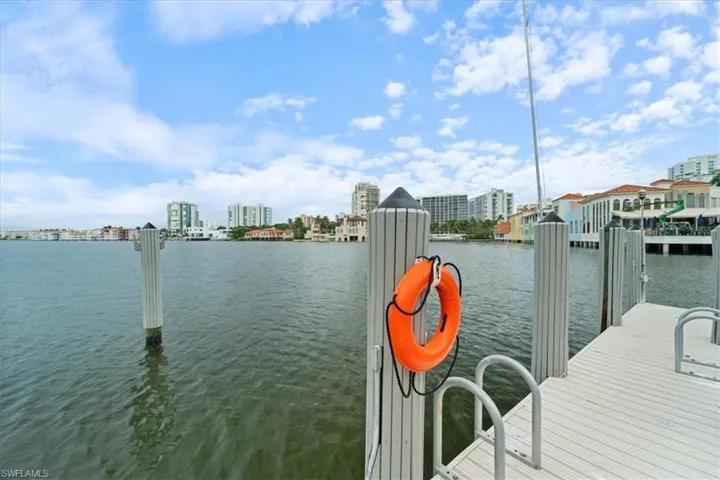 This easy access, outside, end boat slip is included with the purchase of unit 701
