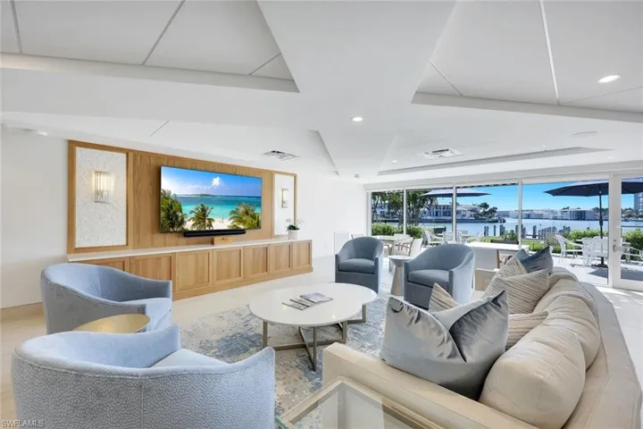 Pelican Point West's water view community room was just fully and beautifully renovated