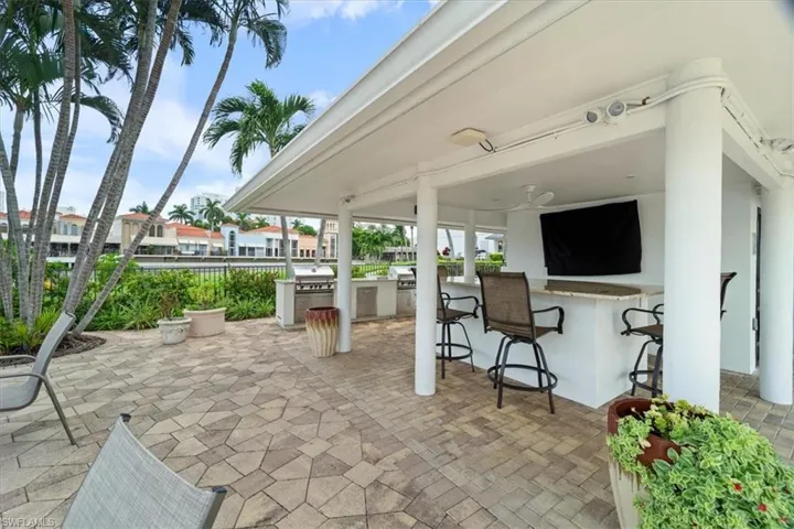 Pool side BBQ and social area