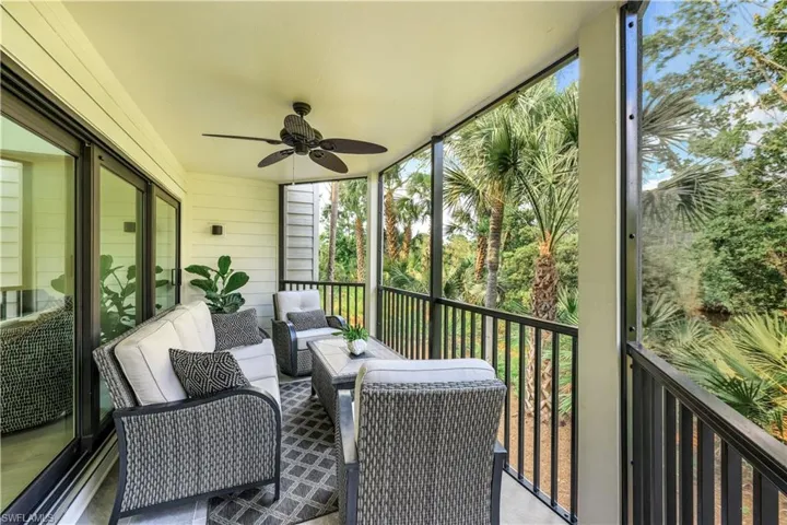 Screened lanai off kitchen and living room.