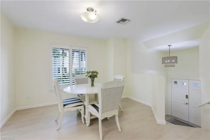 This space can easily accommodate a large dining table.