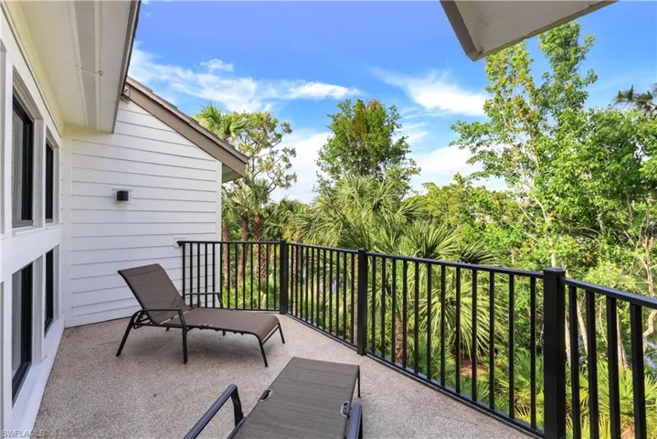 Deck overlooking the lake and preserve.
