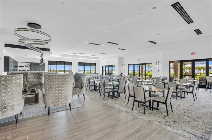 Dining area with french doors