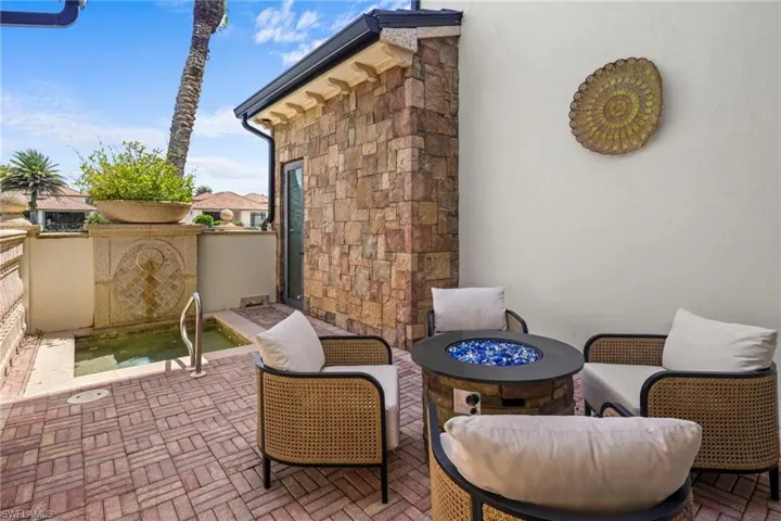 View of patio / terrace featuring a fire pit