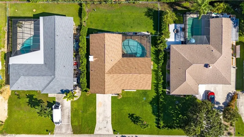 Birds eye view of property