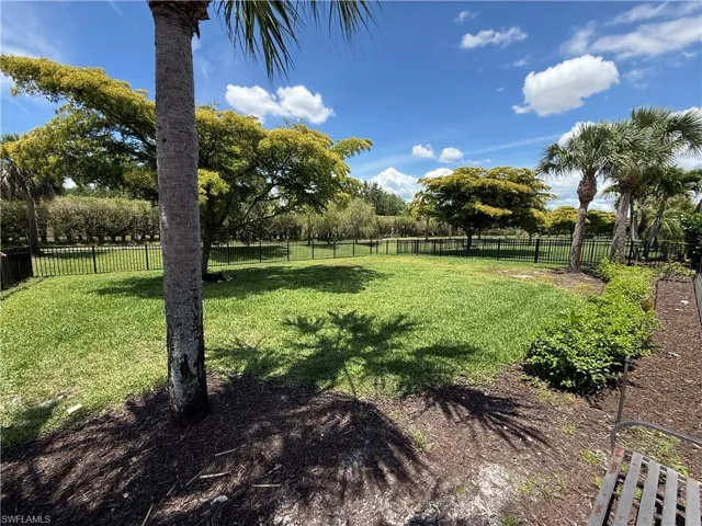 Large fenced area.