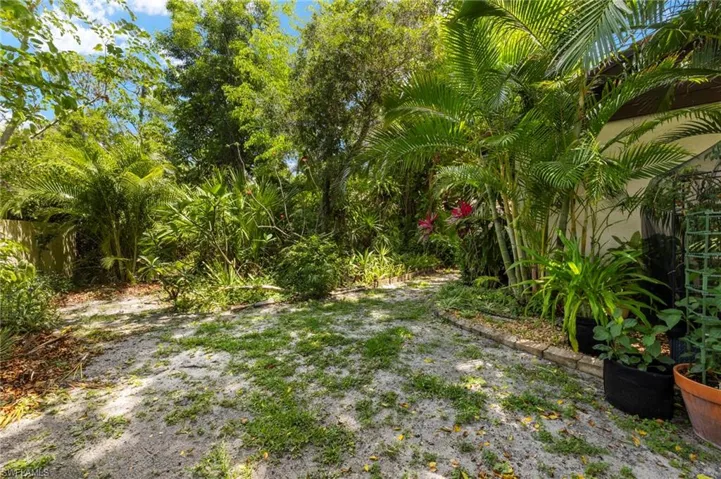 Side-yard view offering the perfect space to create your own private home garden.