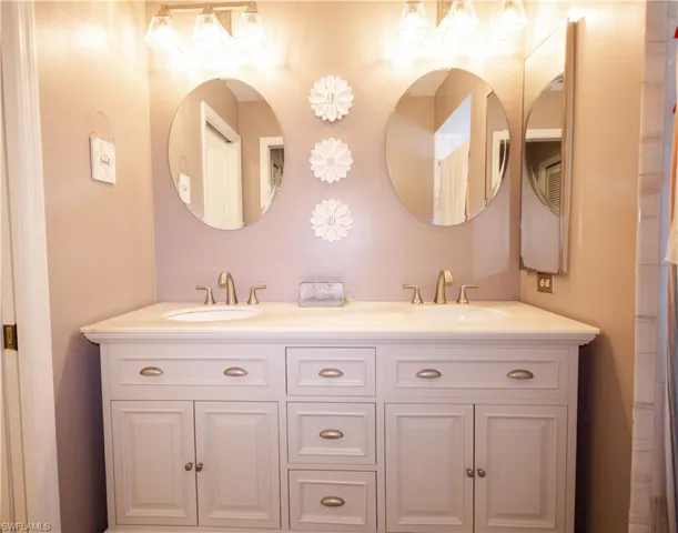 Bathroom with double vanity