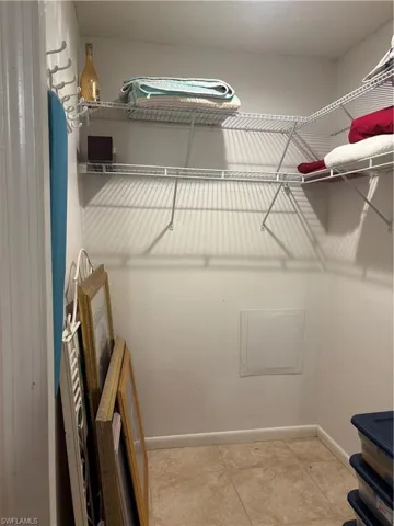 View of walk in closet