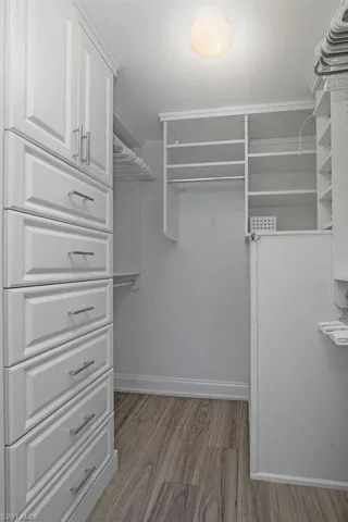 Spacious closet featuring wood finished floors
