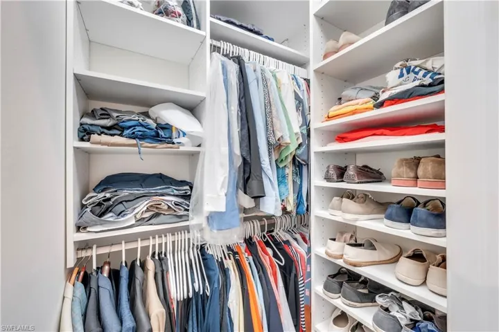 View of spacious closet