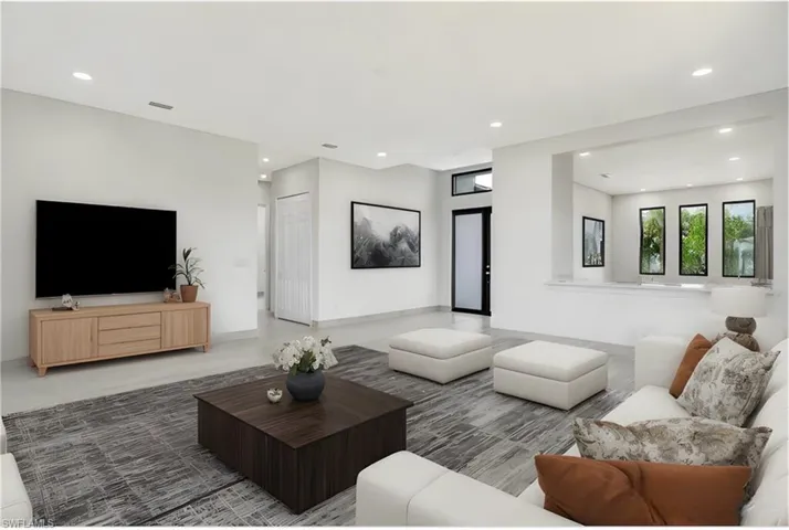 Virtual staging of living room