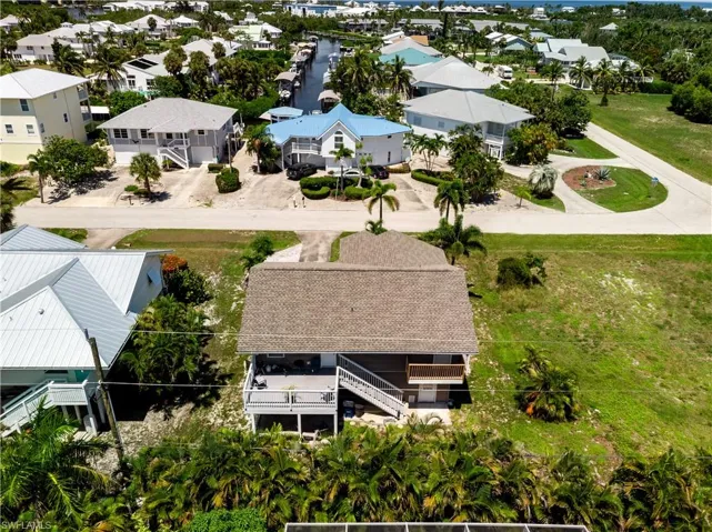 Aerial view of residential area