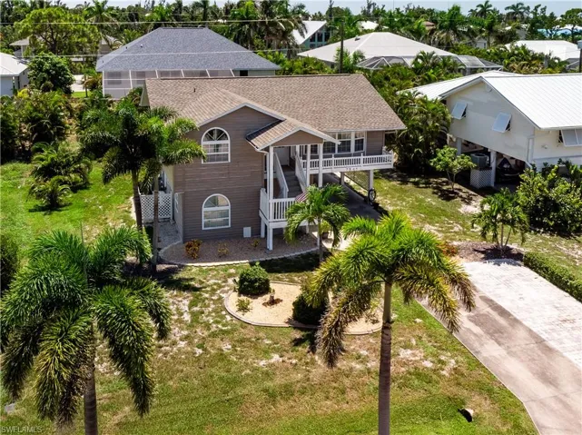 Aerial view of residential area