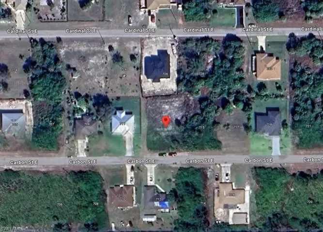 Aerial map of property and surrounding area