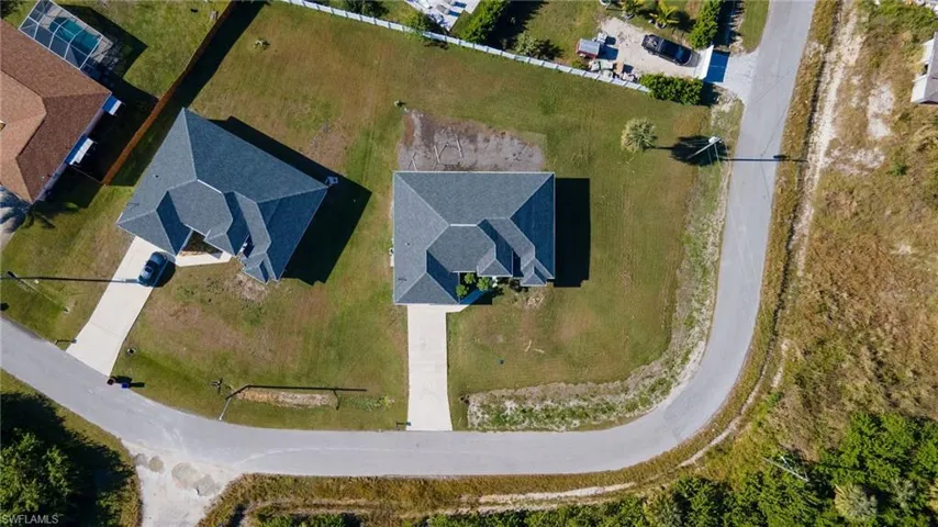 Birds eye view of property