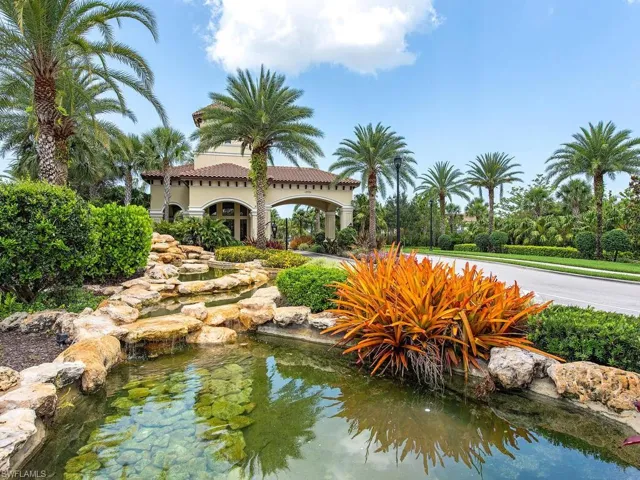 Surrounding community with a small pond