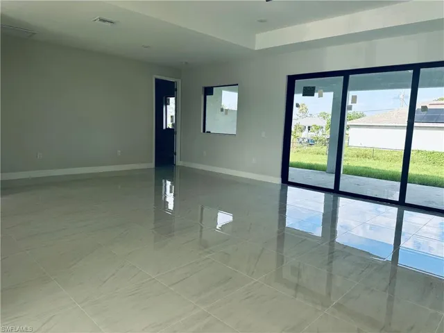 View of tiled spare room