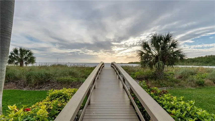 Surrounding community with view of water and beach