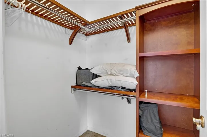 Walk in closet with custom built-ins