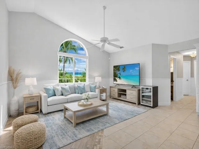 This photo has the paint color and furniture virtually altered using AI to show potential.