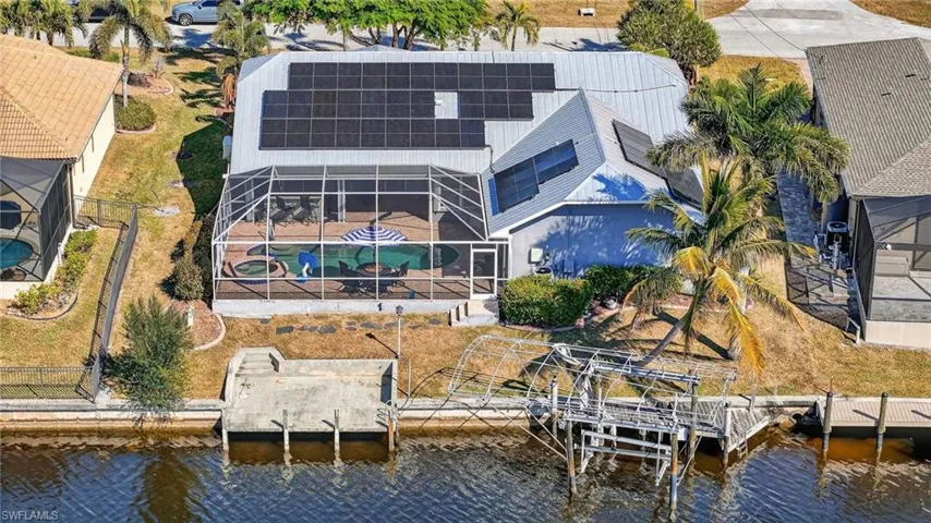 Back of home with Solar Panels