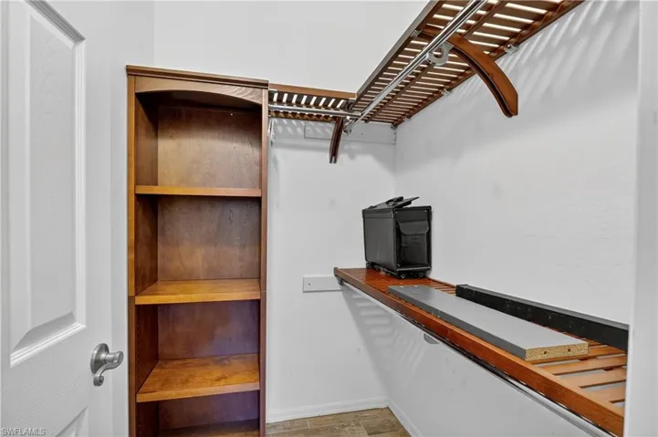 View of walk in closet
