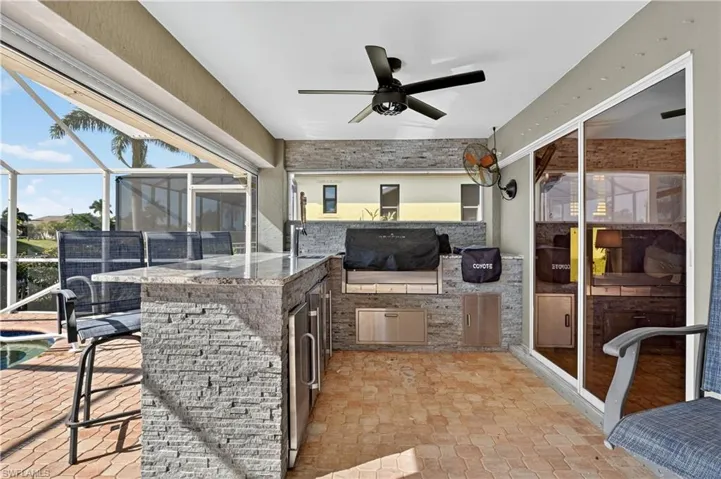 View of outdoor kitchen