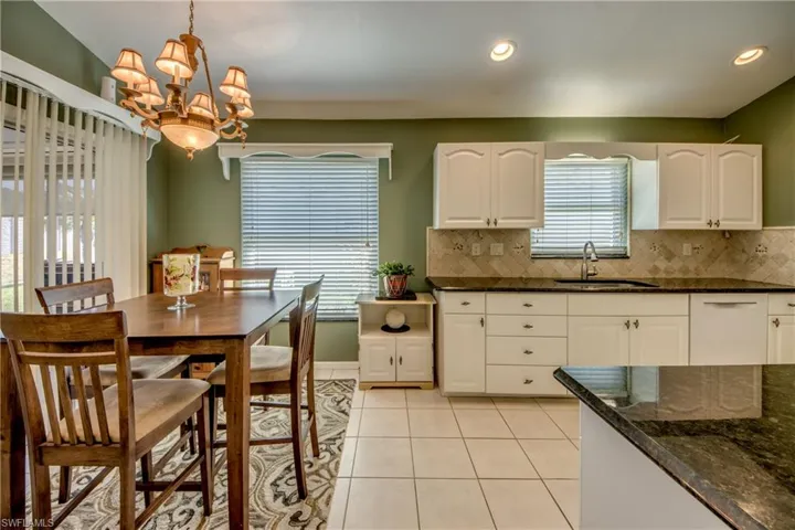 Eat-in kitchen for casual dining.