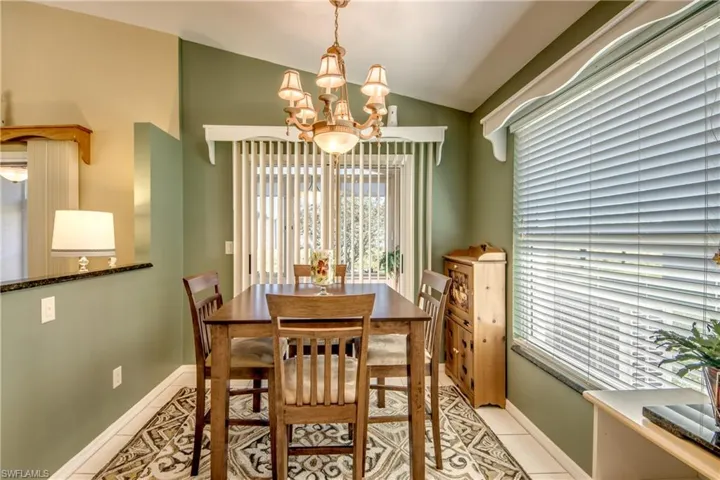 Kitchen Nook with sliding door to Lanai.