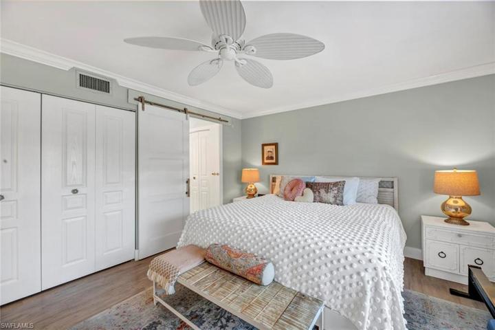 Master Bedfroom --- note the sliding barn door to master bath