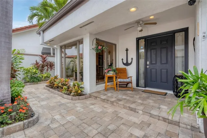 Doorway to property from courtyard