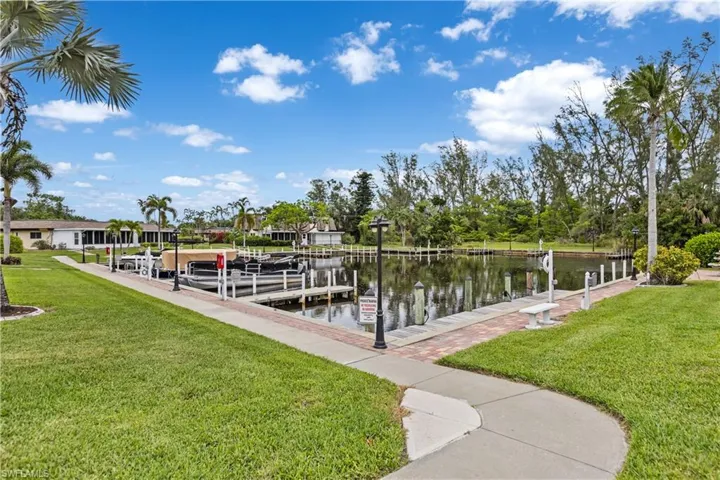 Boat slips are available at the community Marina