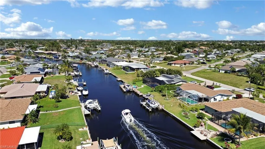 Aerial view with a residential view and a water view...boaters delightHome in right corner of picture