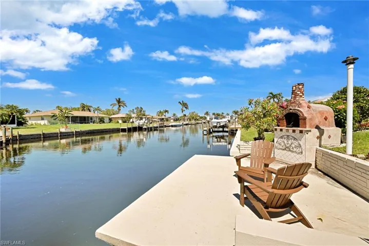 Dock area featuring a patio area and a water view