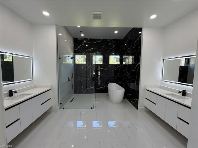 spacious bathroom with elegant design