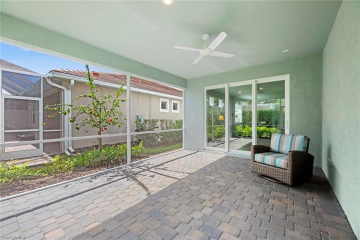 Plenty of open area on lanai to entertain, just add bushes for privacy!