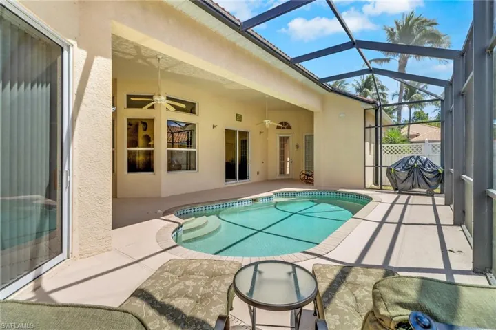 Pool area with mother in-law suite entrance