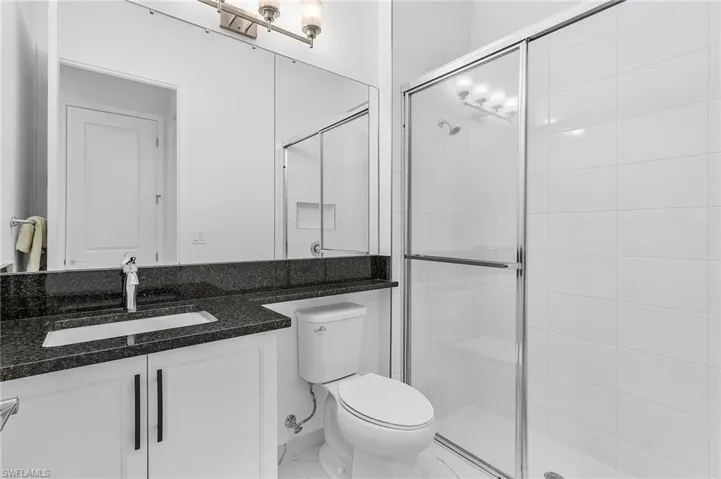 Downstairs Full bathroom with walk in shower
