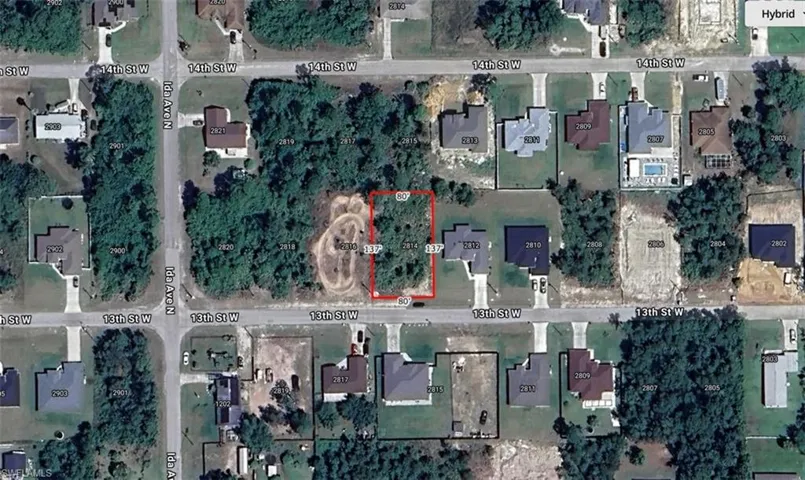 Map / location with property parcel outlined